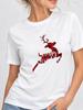 (Asian Size) faith cute flower Print Woman Clothing New Year T Shirt Christmas Festival Tee Women Fashion Top Short Sleeve Graphic T-shirt