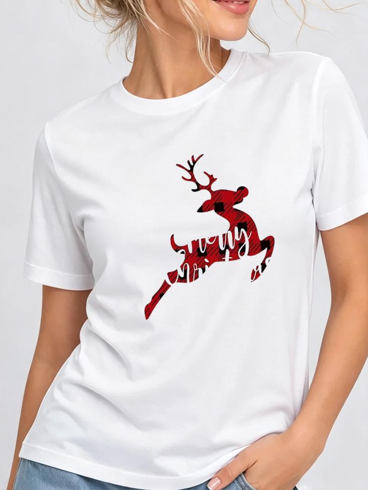(Asian Size) faith cute flower Print Woman Clothing New Year T Shirt Christmas Festival Tee Women Fashion Top Short Sleeve Graphic T-shirt