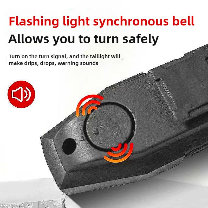 Blinker Fahrrad Rücklichter Drahtlose Fernbedienung Wiederaufladbare Rennrad Rückleuchte mit Warnhorn