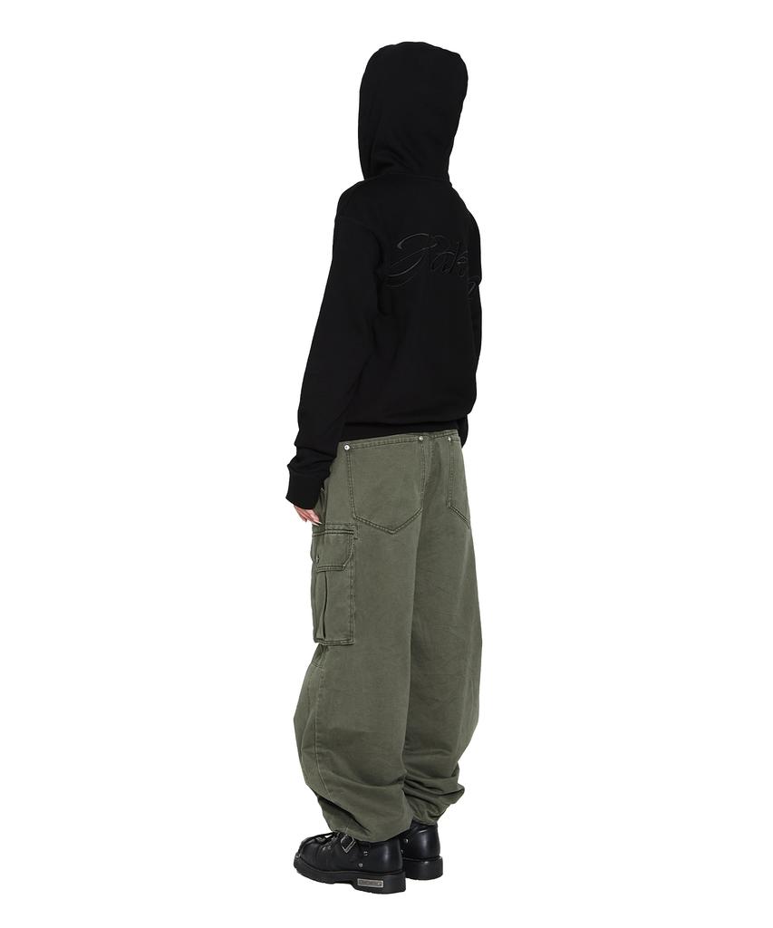 AAKAM Oblique Zippered Cargo Pants (Khaki)