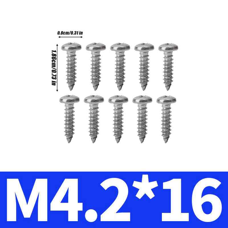 Round Head Self-Tapping Screw Stainless Steel Phillips Recessed Truss Head Wood Screws Mushroom Screw Woodworking Fasteners