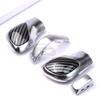 4PCS Chrome Matt With Leather Shift Knob Gear Side Cover DSG Emblem For VW Golf 6 7 R GTI Passat B7 B8 CC R20 Jetta MK6 GLI