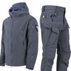Ensembles Vestes Imperméables d'Hiver Homme Outdoor Softshell Costume Veste Polaire Pantalon Cargo Survêtements