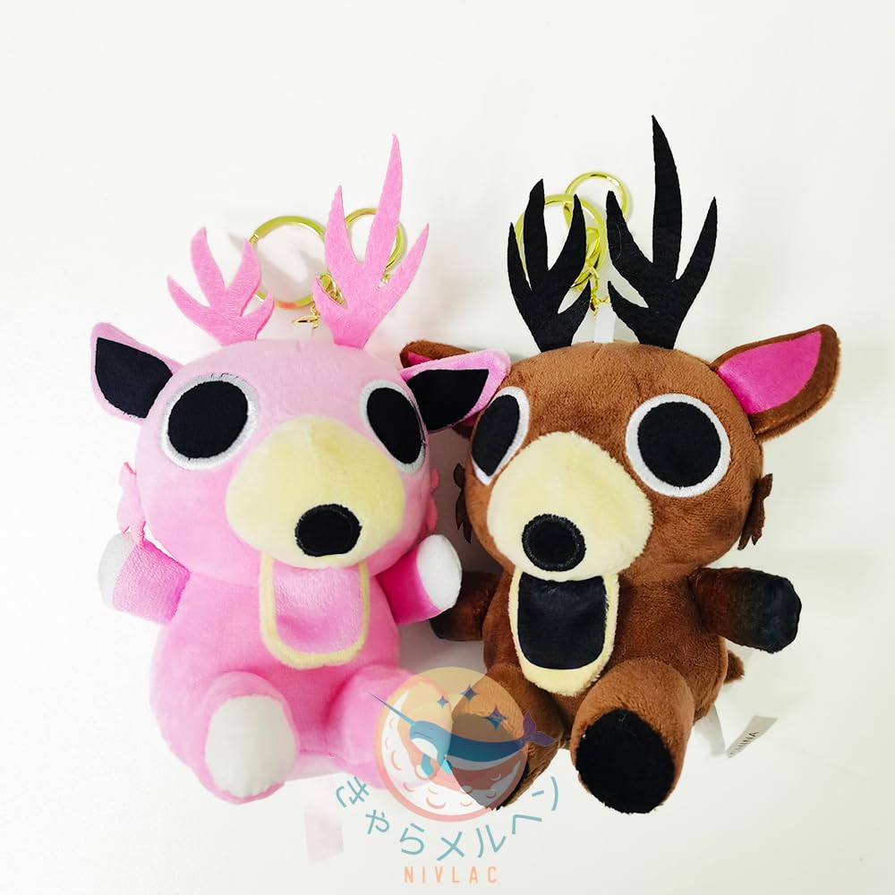99 Nights in the Forest Plush Deer Keychain, Fluffy, 99 Days Survival Merchandise, Horror Game Doll, Sewn Wrap, Cute, Soft, Portable, Kids Birthday