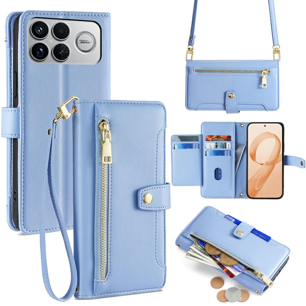 For Xiaomi Poco F8 Ultra/Redmi K90 Pro Max 5G Leather Case Zipper Pocket Wallet Phone Cover with 2 Straps