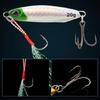 Colored Artificial Lures Features Double Hook and Slow Sinking Properties for Enhancing Fish Attraction