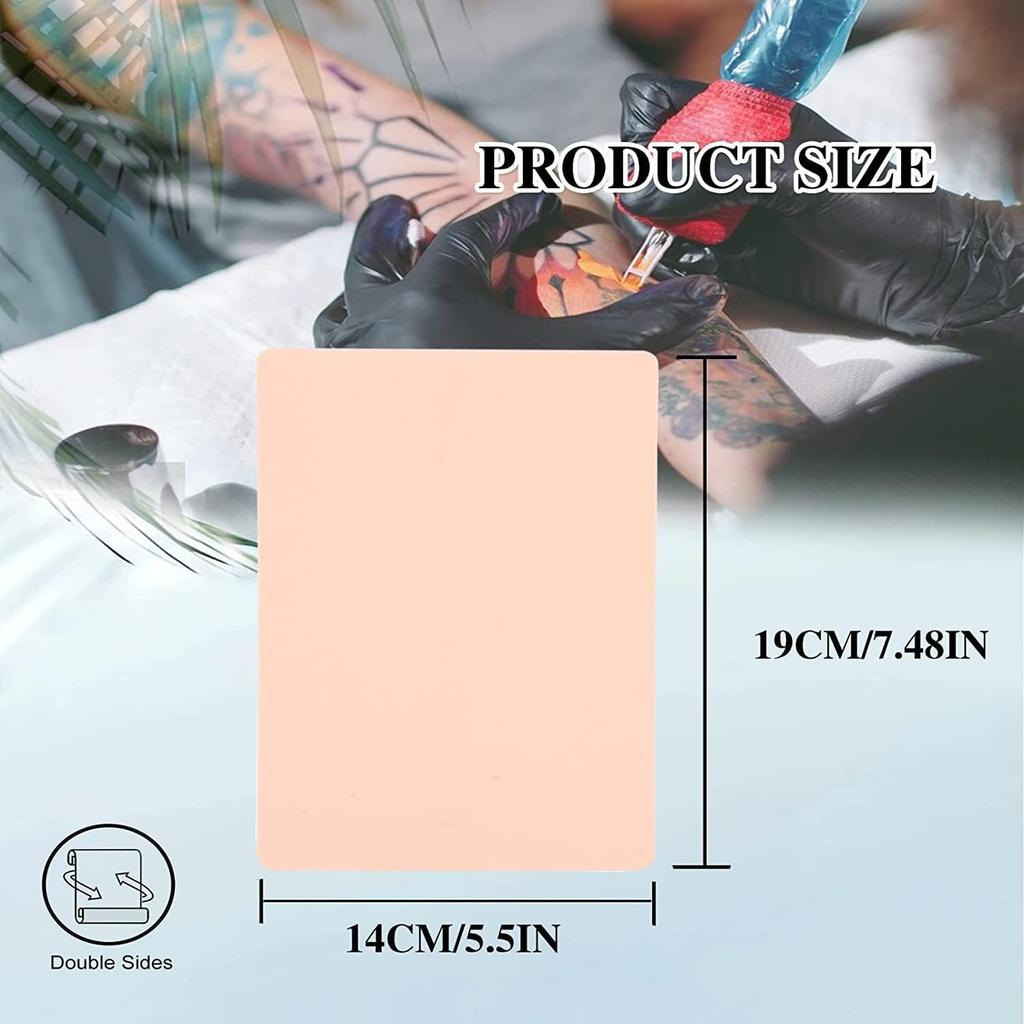 SHIELD PLUS Tattoo Practice Skin 1mm - 1PCS Thin Silicone Fake Skin for Tattooing, Flexible & Reusable, Perfect for Beginners & Pros