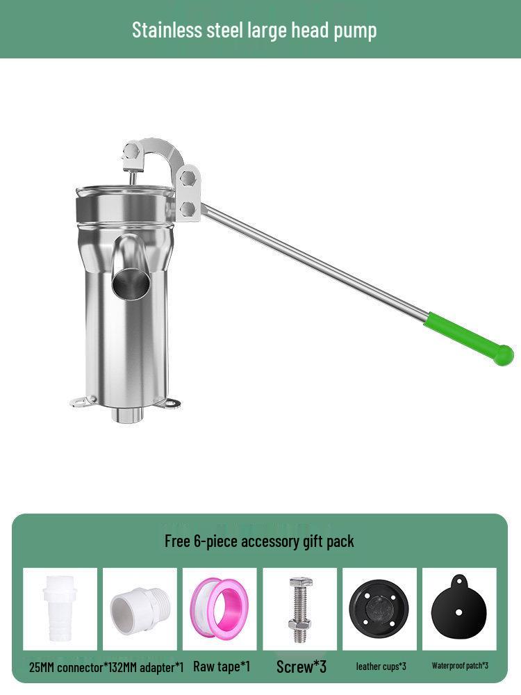 Stainless Steel Manual Rocker Pump for Household Well Water Suction