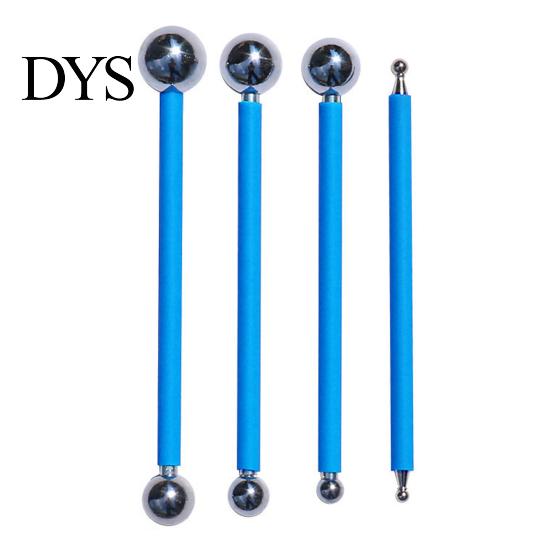 Sturdy Caulk Finishing Tool 4Pcs Convenient Tile Pressed Ball Double Head Improve Efficiency Helpful Solid Grout Repairing Stick for Home