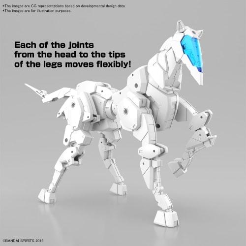 BANDAI SPIRITS 30MM Exar Vehicle (Horse Mecha Ver.) White 1/144 Scale Color-coded Plastic Model