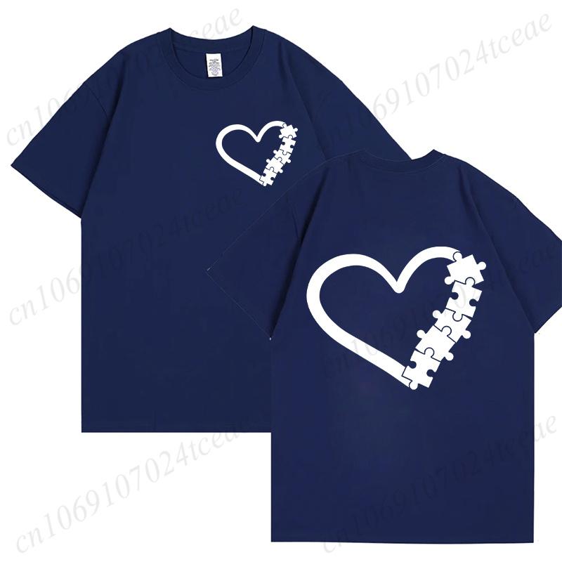 Autismus Awareness T-Shirt für Damen Autismus Mama Geschenk Sonderpädagoge Kurzarm-T-Shirts ASD Kleidung Puzzleteil Shirt
