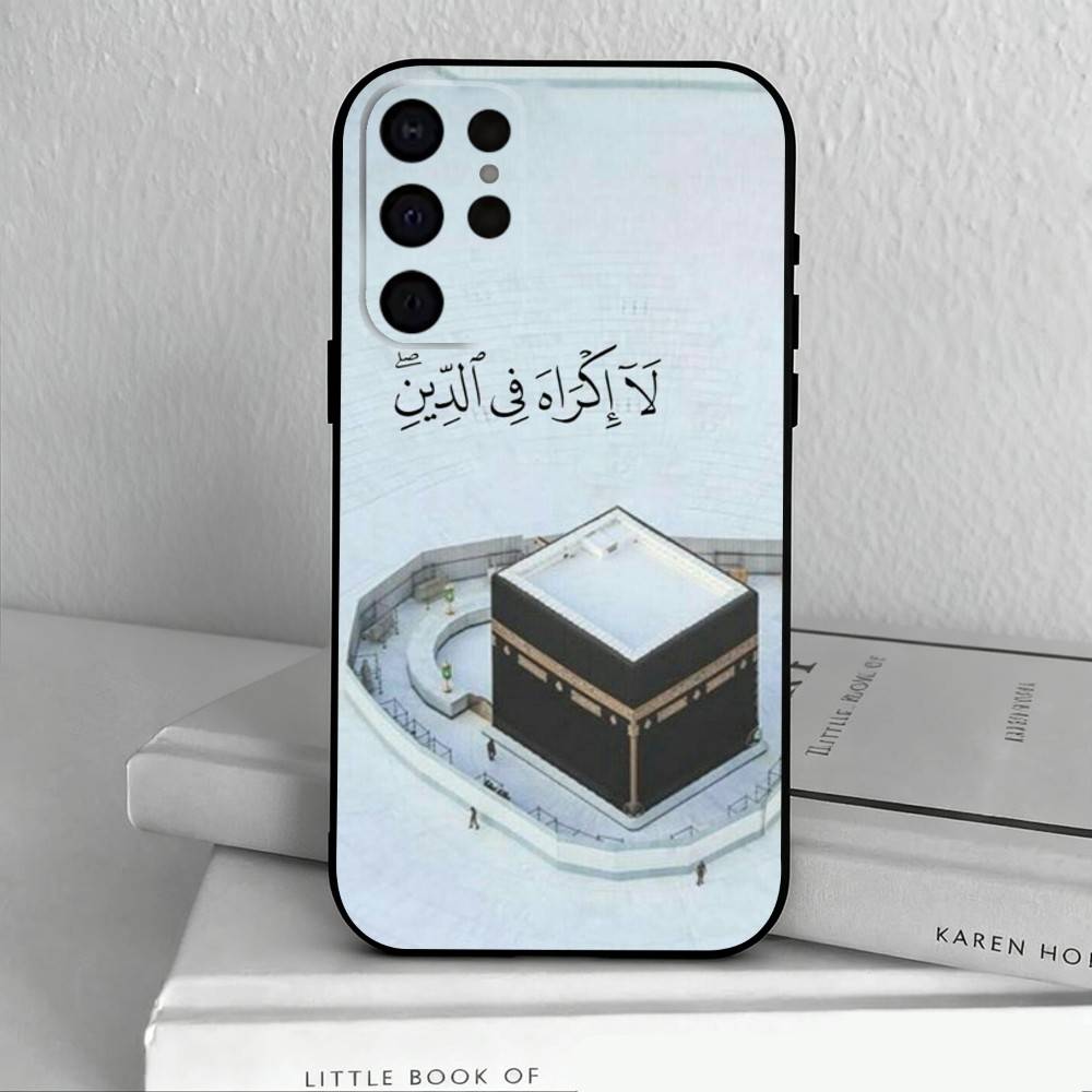 M-Moslem und K-Kaaba Handyhülle für Samsung S25,S24,S21,S22,S23,S30,Ultra,S20,Plus,Andere Weiche Schwarze Hülle