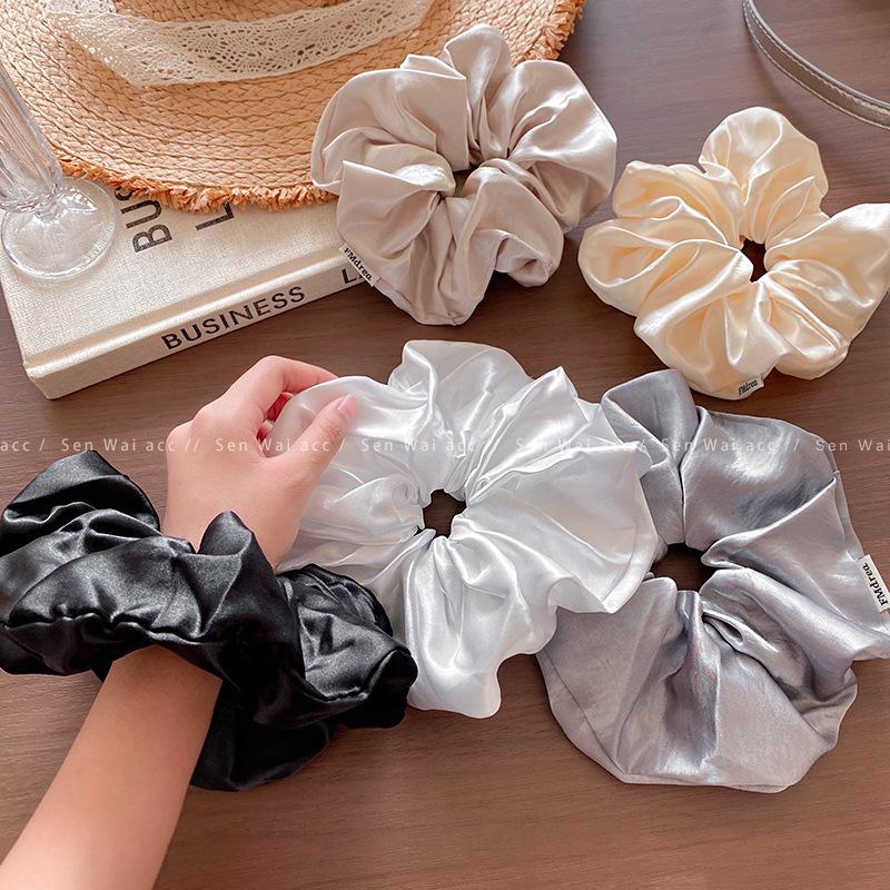 Satin large intestine hair band female lazy style high temperament headband new hair tie rubber band hair accessories