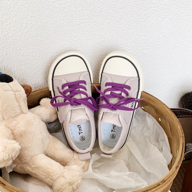 New Spring Square Head Canvas Shoe Soft Sole Girl Sports Shoe Small Medium Large Kid Versatile Breathable Board Shoe Zapatillas