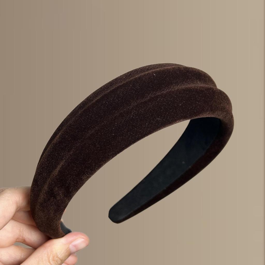 Retro Leopard Print Acrylic Headband - Non-Slip, High Skull Top Design for Women