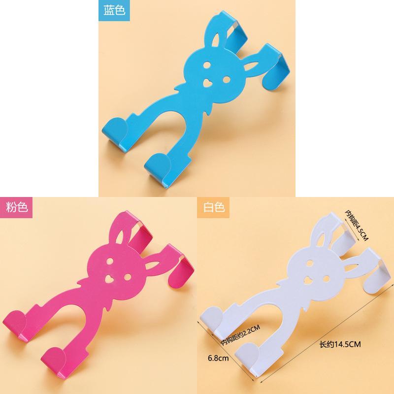 Cartoon Rabbit Door Hook Hangers With Steel Construction For Bedroom Wall Mount Storage
