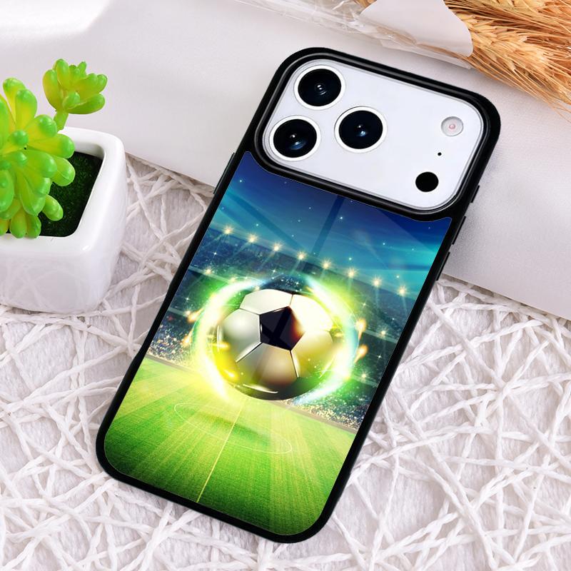 Football Soccer Ball print Phone Case for iPhone 17 Air 16 15 11 12 14 13 Pro Max Shockproof Cover