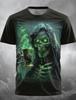 Fire Reaper Designer Gothic Men's 3D Print T Shirt Tee Party Street Short Sleeve Crew Neck Shirt Summer Spring Clothing Apparel