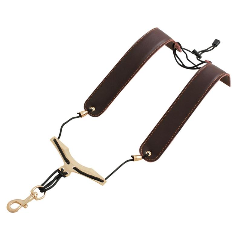 Saxophone Harness Strap,Leather Saxophone Shoulder Strap/Sax Chest Strap Baritone,Tenor,Alto and Bari Sax Strap Gift