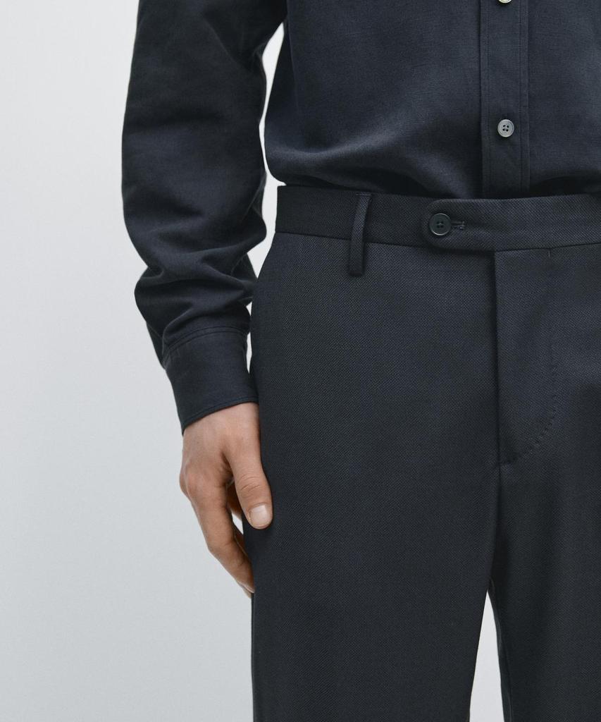 Masimodutti Cold Wool Micro Texture Suit Pants