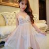 Mesh sexy underwear sexy temptation set women's transparent suspender large size lace pajamas