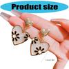 Floral Heart Shape Earrings Dainty Spring Design Comfort Fit Alloy Ear Accessories for Daily Wear