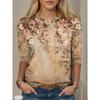 Maglione Largo da Donna 2026 Primavera, Estate, Autunno e Inverno Nuovo Design Stampato Top T-shirt a Manica Lunga Girocollo Taglia Larga