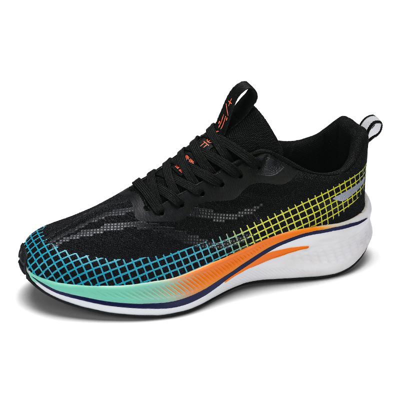 Fashion High End Brand Men's Racing Running Shoes Soft Elastic Anti Slip Men's Mesh Casual Shoes Summer Lightweight Walking Shoes