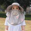 Anti-UV Mask Picking Tea Hat Wide-Brimmed Neck Protection Hat Sunshade Shawl Cap  Mother's Day Gift