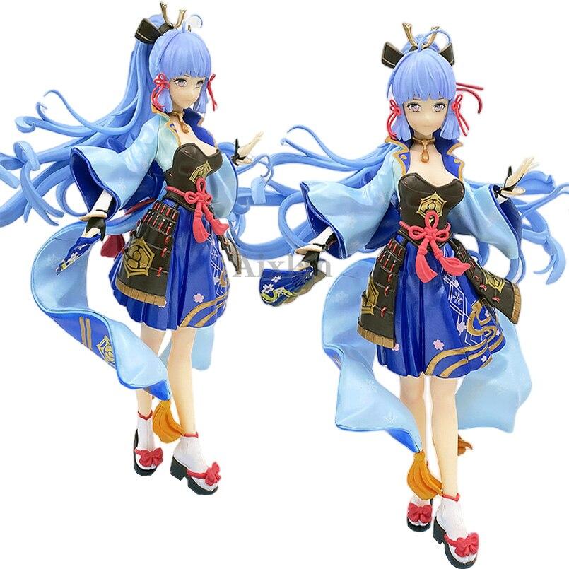 25cm Anime Genshin Impact Game Figure Kamisato Ayaka Pvc Action Figure Collection Model Doll Child Kid Gifts