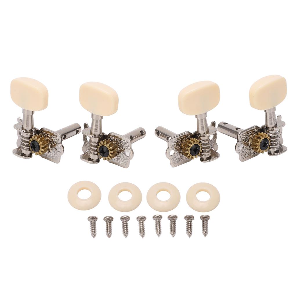 4 Stück Gitarrensaiten Stimmwirbel 2 Löcher 2 Links 2 Rechts Stimmmechanik Satz Kit