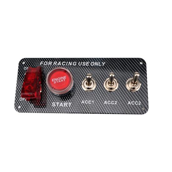 Ignition Switch Universal 12V Car Engine Start Push Button Direct Replacement for Racing Car