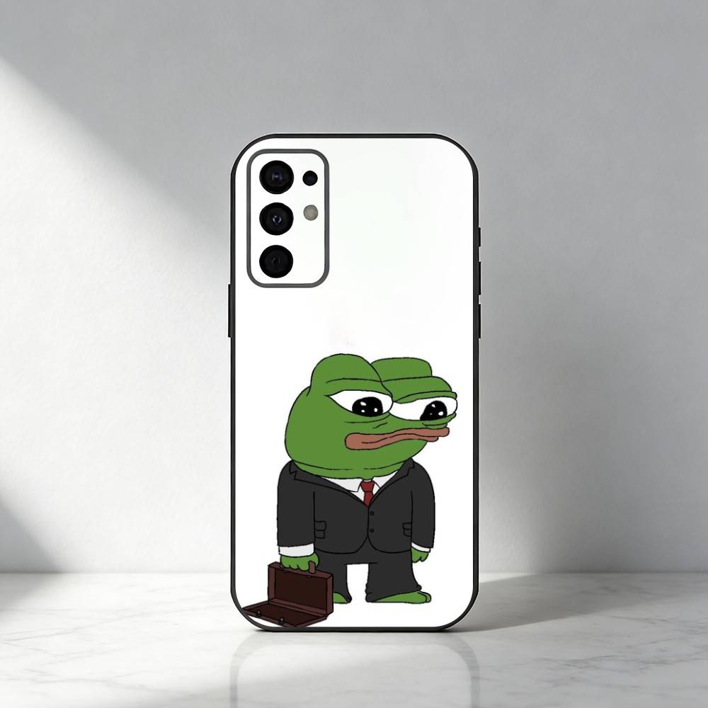 Funny Sad P-Pepe The Frog Cartoon  Phone Case For Samsung S25,S24,S21,S22,S23,S30,Ultra,S20,Plus,Fe,Note,5G Black Cover