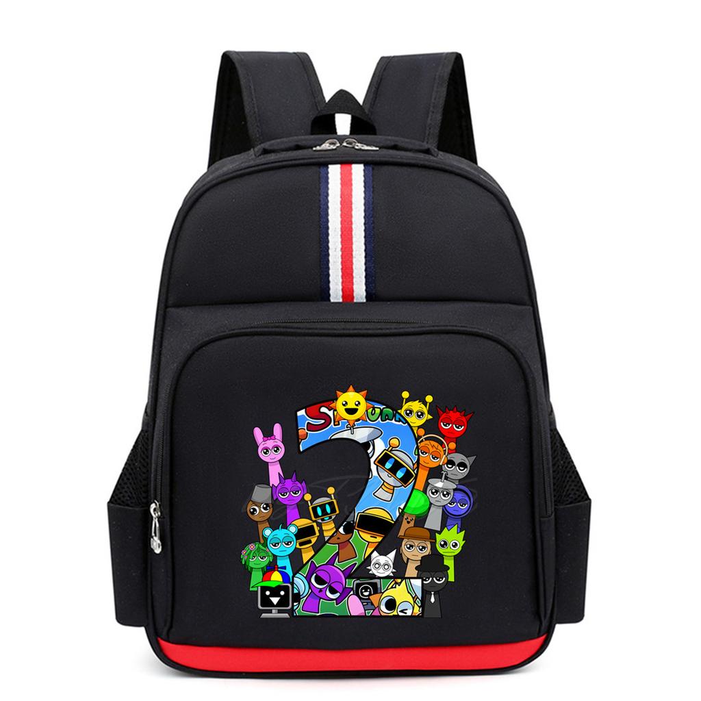 New School Style Primary School Students Large-capacity Schoolbag, Letter Printing Cartoon Trend Children's Versatile Backpack