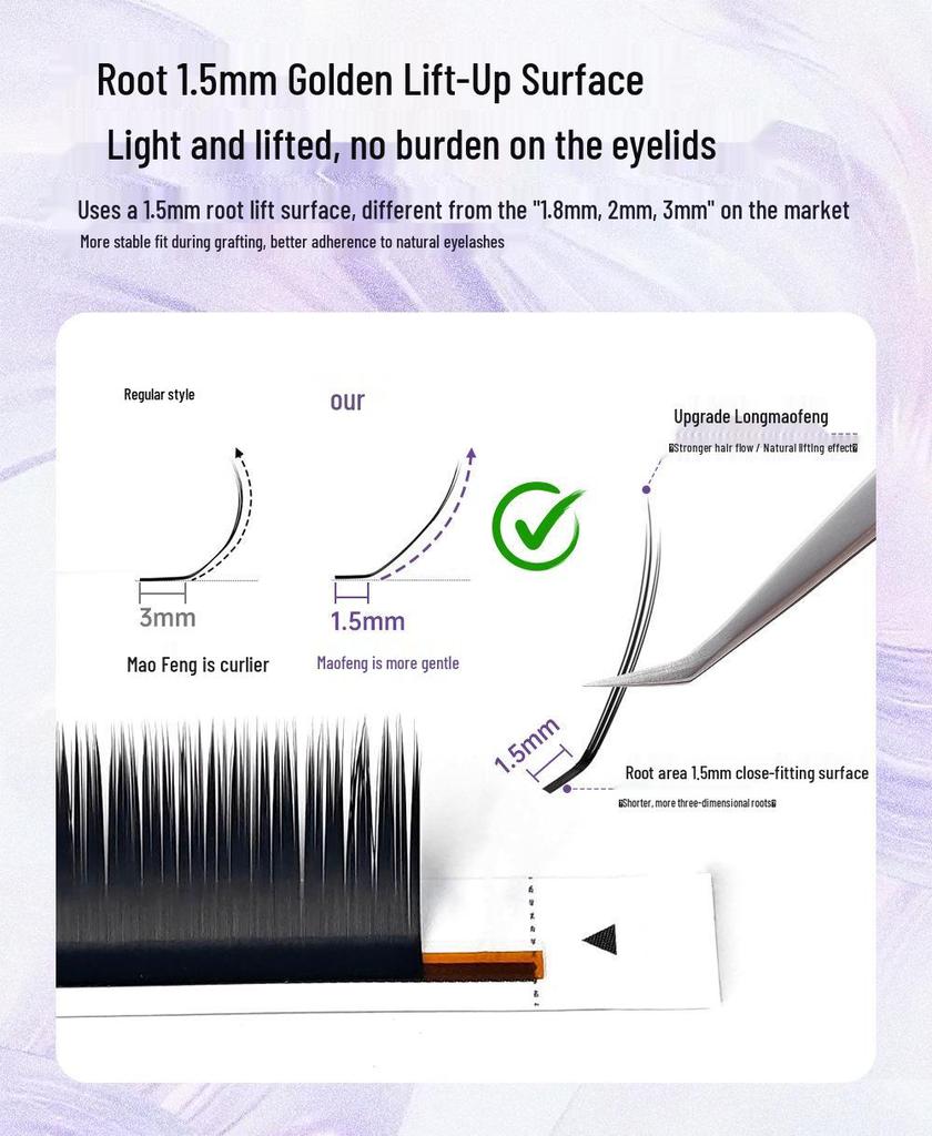 Chinese Camellia Soft Manga Lash Extensions - No Clumping, Fox Style, Super Long, Perfect for Beauty Salons