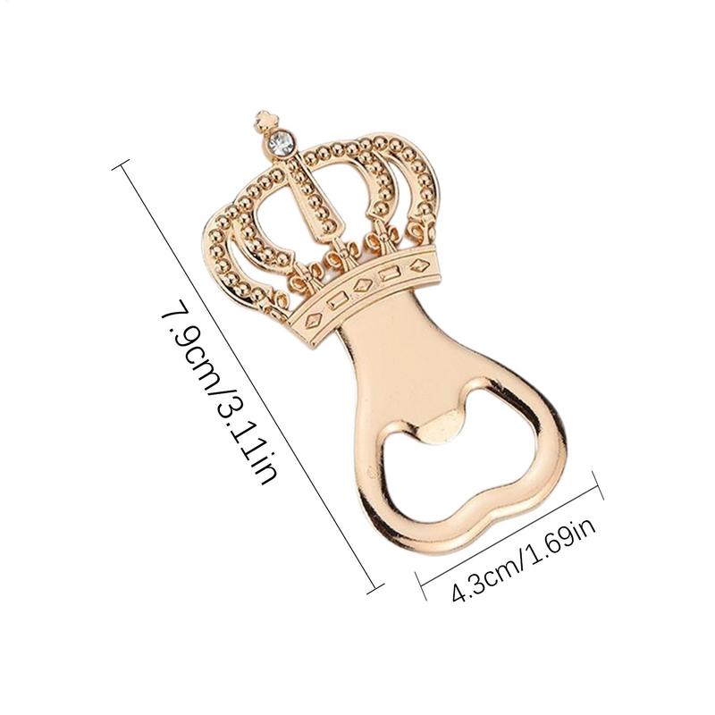 Bottle Top Opener Crown-Shaped Ergonomic Metal Bottle Opener Lightweight Gadgets For Outdoor Camping Wedding Banquets