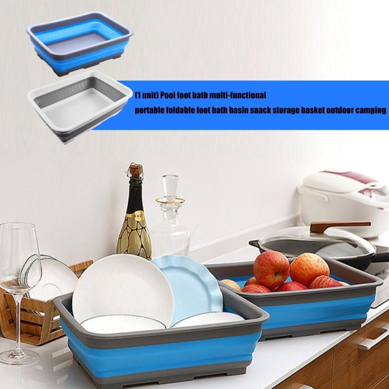 Venkovní kempingové umyvadla Přenosné skládací nožní umyvadlo Pohodlná lázeň na namáčení nohou pro cestování, kempování, domácí použití Odolné