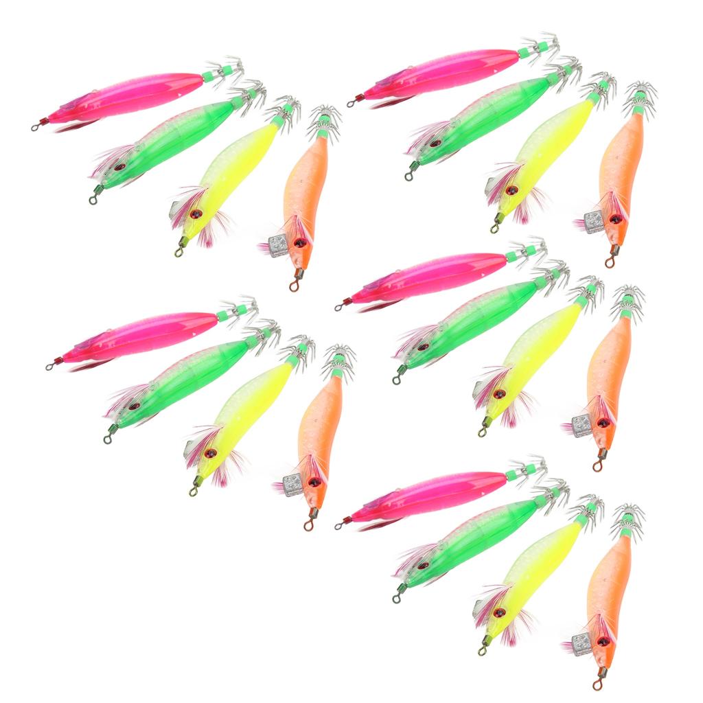 20Pcs Shrimp Bait Luminous Wood Shrimp Lure Artificial Fishing Lure Fishing Tackle Accessory for River Ocean