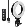 4in LED Dimmable Ring Light Selfie Fill Light with Clip for Live Video for Laptop Tablet PC