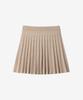 Basica Pleated Knit Skirt (Beige)