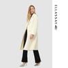 ELLASSAY Women's White Merino Wool Double-Faced Coat