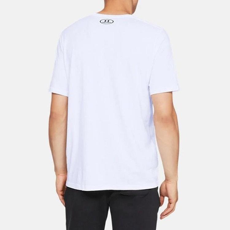 Under Armour UA Sportstyler Logo Training Sports Short Sleeve Couple Style White Men's 1326799-100