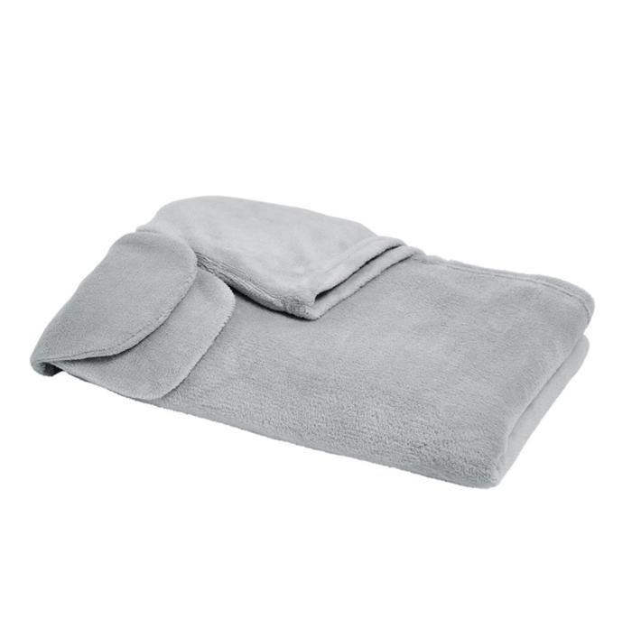 Plaids - PROMO LINGE - Polyester - 165x115cm - Steel