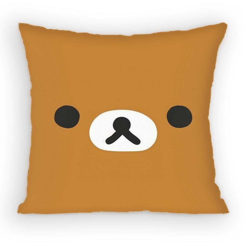 Cute Cartoon Rilakkuma Kawaii Bear Pillow Case Sofa Living Room Bedroom Headboard Backrest Cushion Square Cushion Nap Time