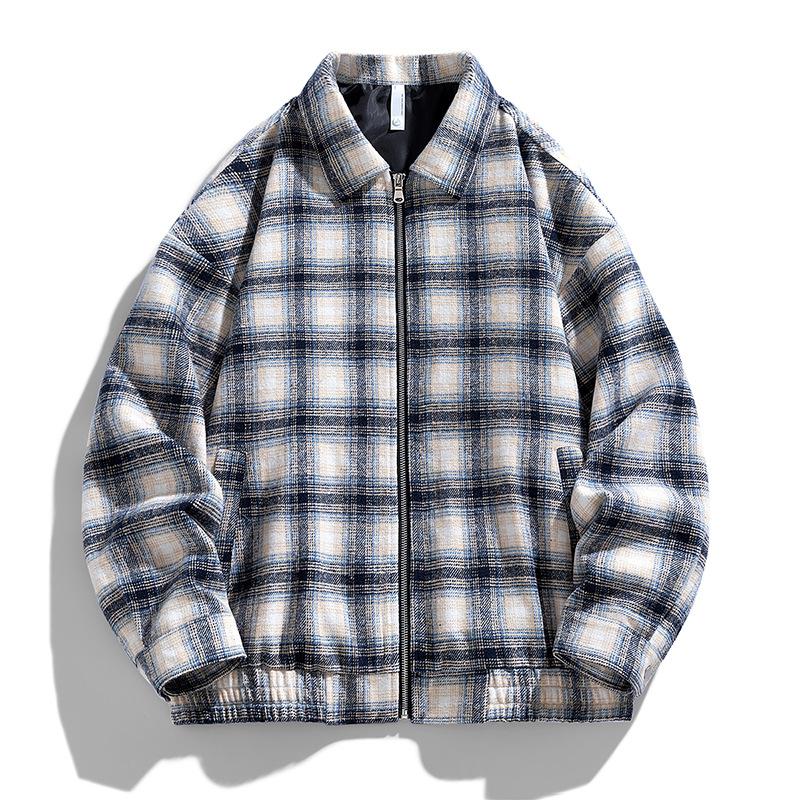 Giacca a Quadri da Uomo Autunnale Giacca da Uomo Primavera e Autunno Giacca da Uomo Primavera e Autunno Abbigliamento Stile Hong Kong