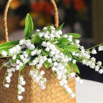 10 Stück Künstliche Maiglöckchen Gefälschte Plastiklilie Blume Brautstrauß Hochzeit Party Dekor Hausgarten Dekor Gefälschte Blume
