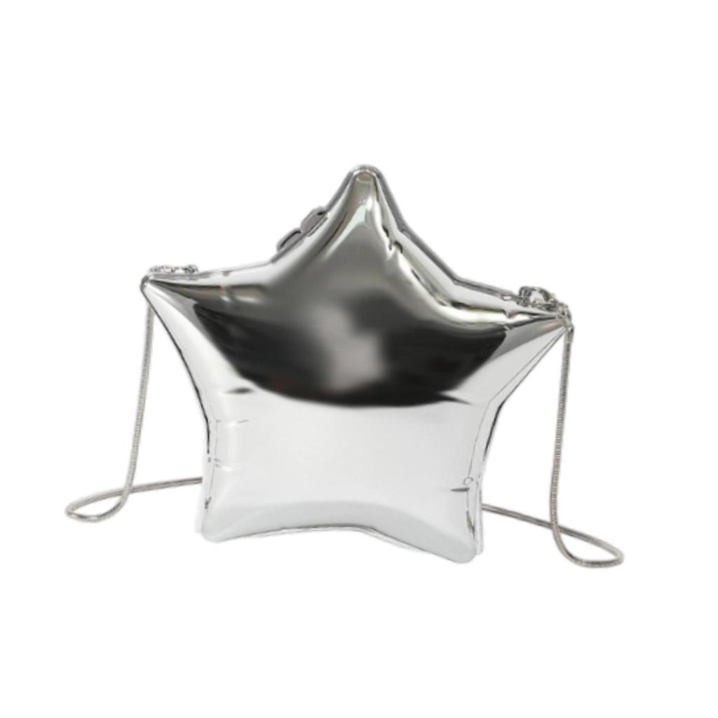 Women Acrylic Clutch Purse Elegant Wallet Unique for Wedding Birthday Formal Argent