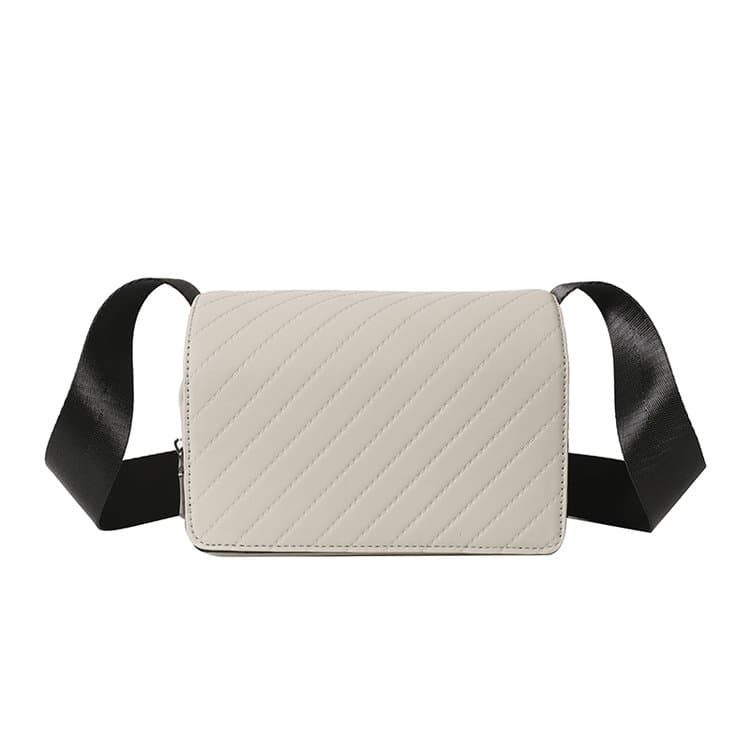 Simple commuter retro temperament women s horizontal shoulder bag белый