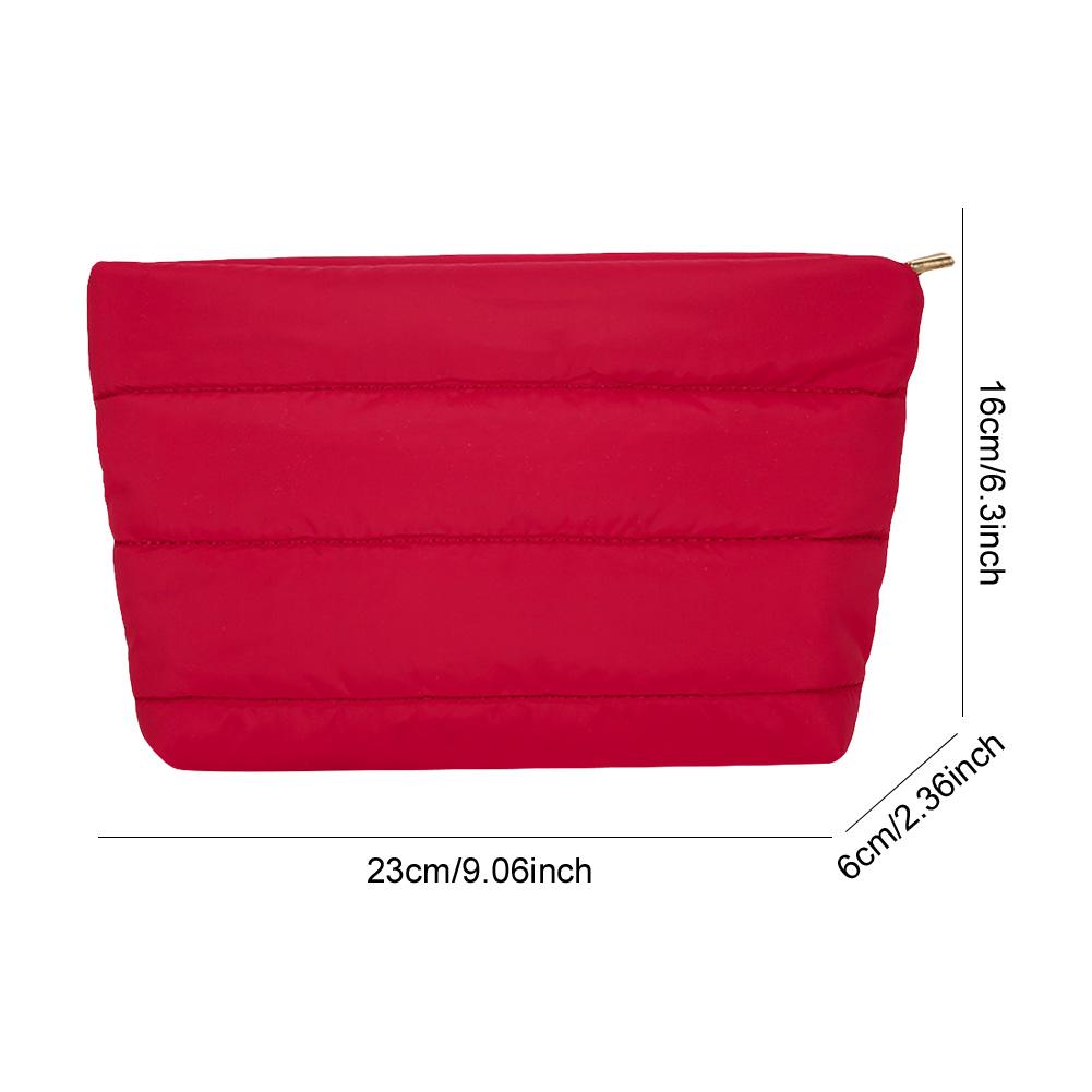 Fashion Cosmetic Bag for Women Girls Casual Clutch Handbag Cute Puffer Makeup Clutch Storage Pouches for Organization