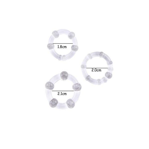 3PCS TEP Durable Penis Ring Adult Men Ejaculation Delay Doughnut Cock Rubber Rings Penis Enlargement Sex Toys for Male Sex